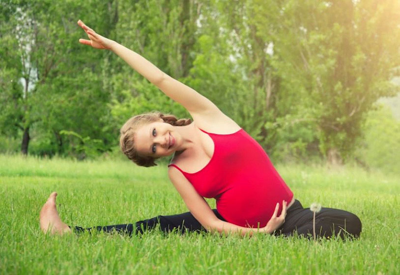 pregnant stretching